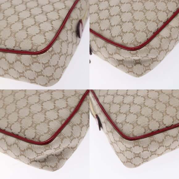 CELINE Macadam Canvas Shoulder Bag Beige Gold - Picture 10 of 12